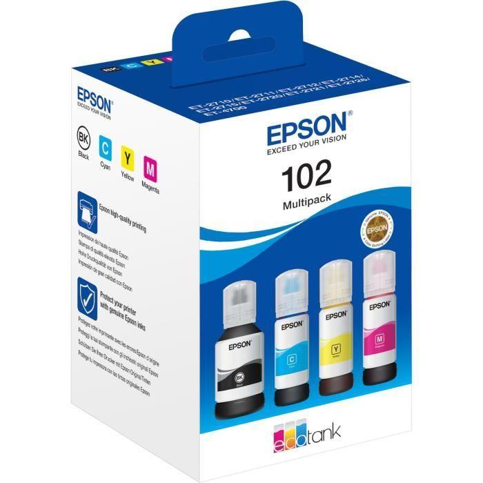 Cartouche d'encre Epson PACK ECOTANK 102 4 COULEURS - Paloma Tech