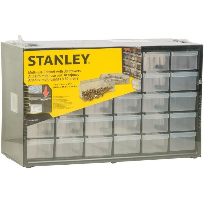 Casier de rangement STANLEY 1-93-980 avec tiroirs en plastique transparents