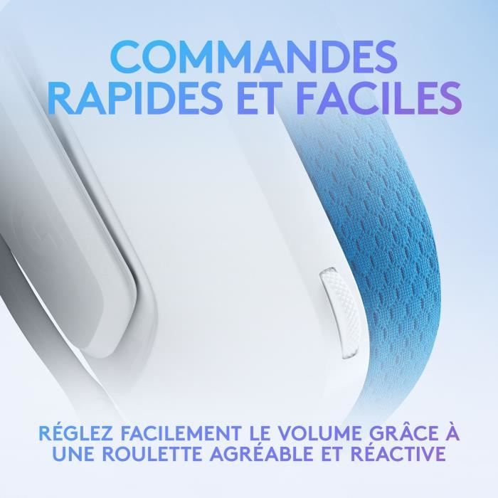 Casque gamer - Filaire - Logitech G - G335 - Léger - Blanc