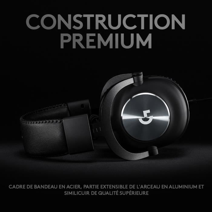 Casque Gamer - Filaire - Logitech G - Pro X - Avec micro - Noir