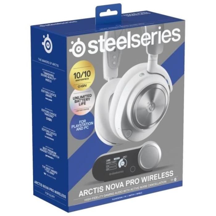 Casque Gaming Sans fil - STEELSERIES - Arctis Nova Pro P - Blanc