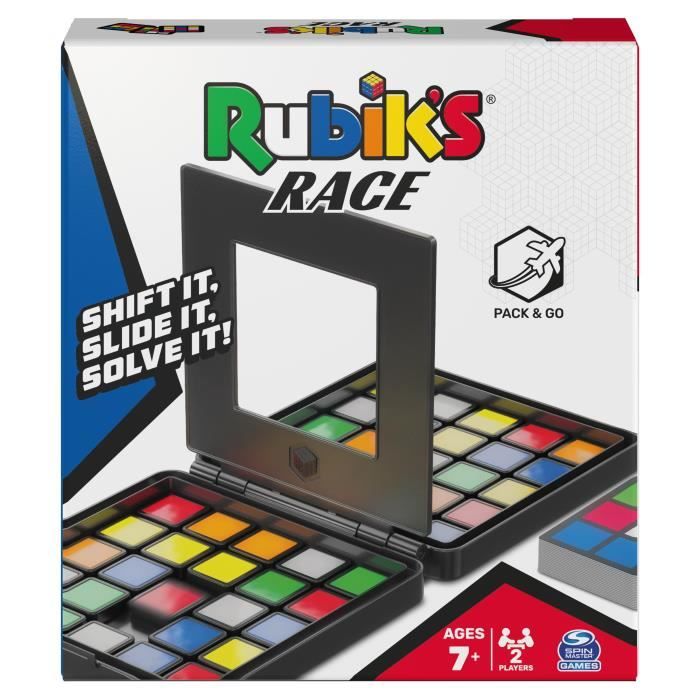 Casse Tete Coloré Rubik’s Race - Rubik’s Race Version Voyage - Classique 3x3 - 2 Joueurs - 7 ans