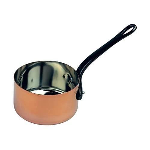 Casserole cuivre - BAUMALU - 12 cm - Cuivre massif - Intérieur étamé - Manche en fonte - Paloma Tech