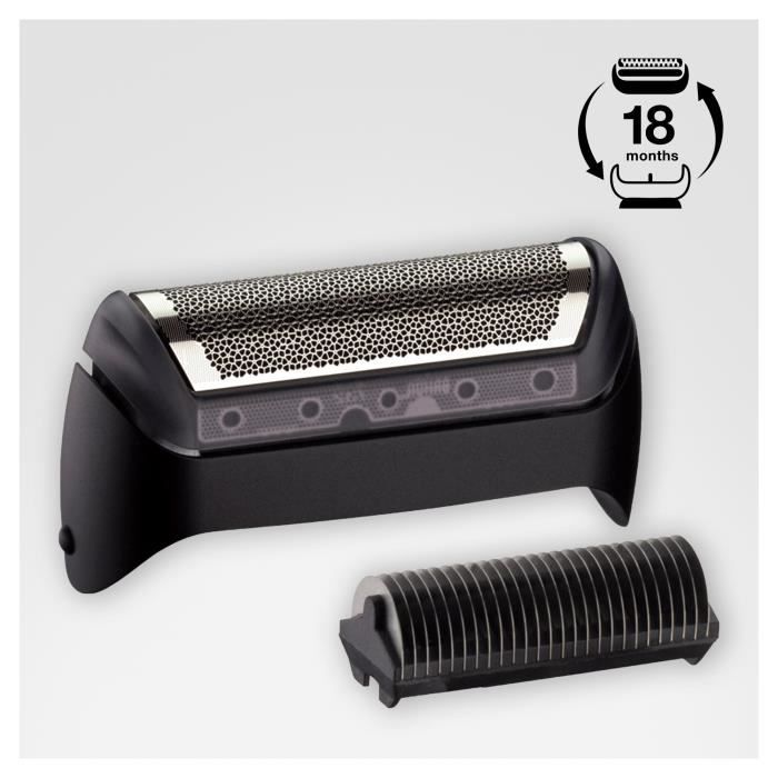 Cassette de rechange Braun 10B Series 1 pour rasoir - Recharge Grille + Couteaux - Noir - Paloma Tech