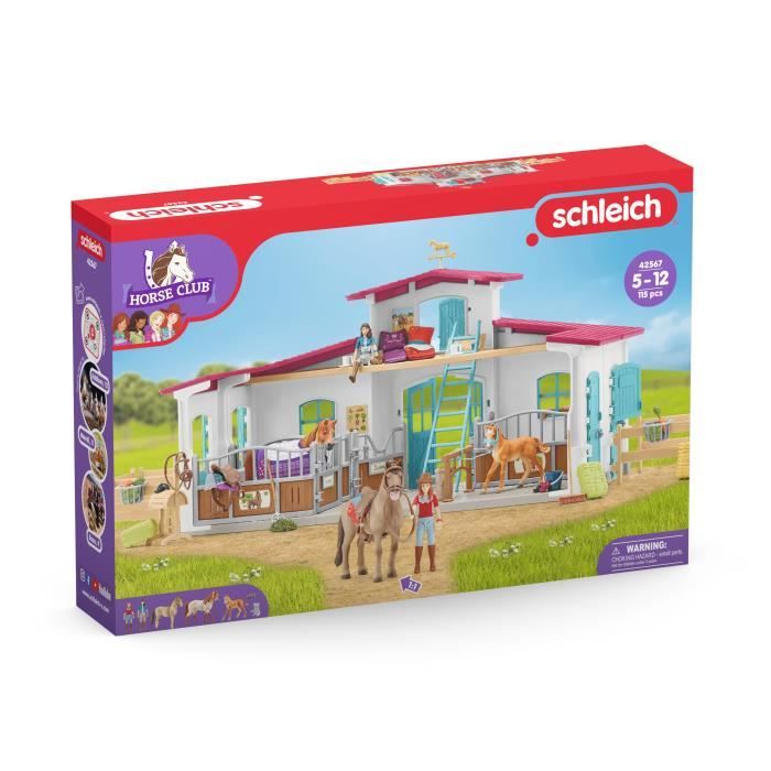 Centre équestre modulable de Lakeside pour chevaux coffret figurines avec 115 éléments Schleich 42567 Horse Club