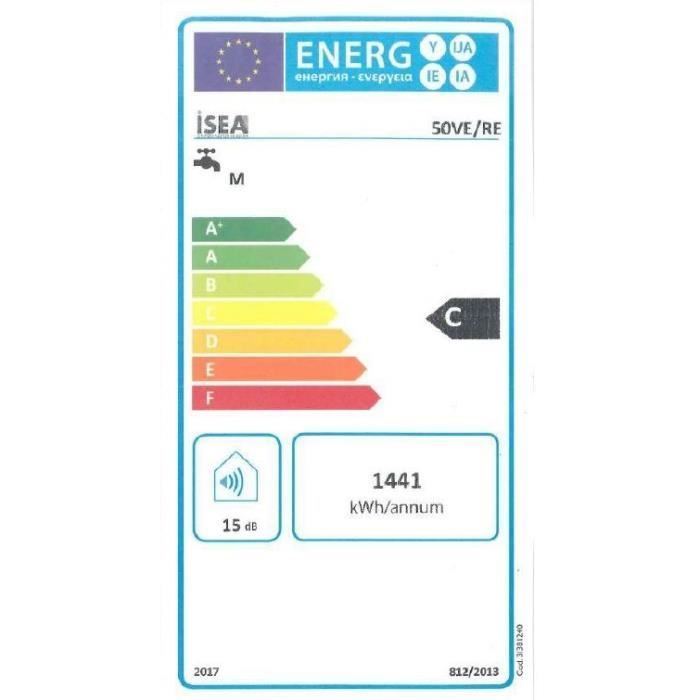 Chauffe Eau Electrique Horizontal Swing ISEA - 50L - IS EYEWEAR - 15kW - Anode Magnésium - Classe C