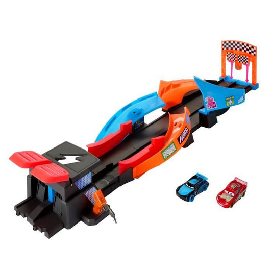 Circuit Glow Racers - Mattel - HPD80 - Jouet de course phosphorescent pour enfant de 4 ans