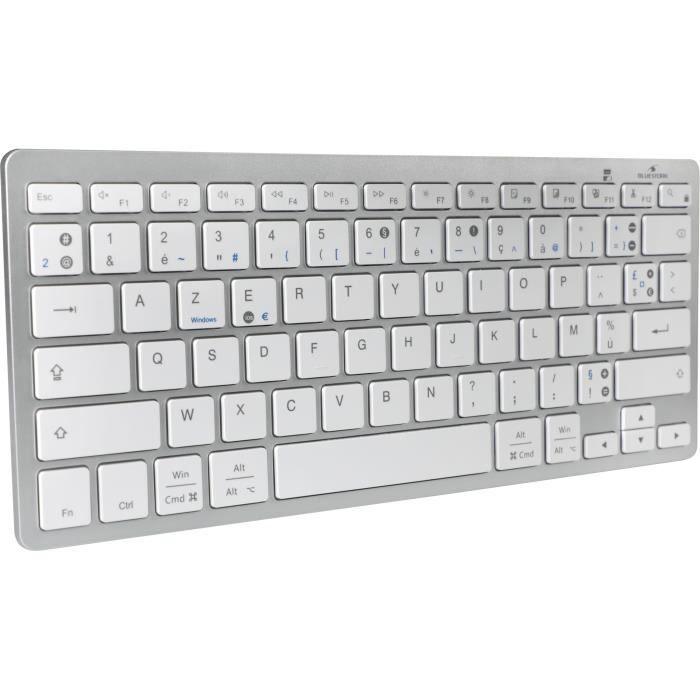 Clavier Bluetooth Double Layout PC MAC - BLUESTORK - MINI MAC PC - Pour Mac et PC - Noir - Paloma Tech