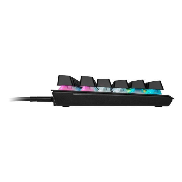 Clavier Gaming optique-mécanique - AZERTY - CORSAIR - K60 PRO TKL - Sans Pavé Numérique - Rétroéclairé RGB - Noir (CH-911D01A-FR) - Paloma Tech