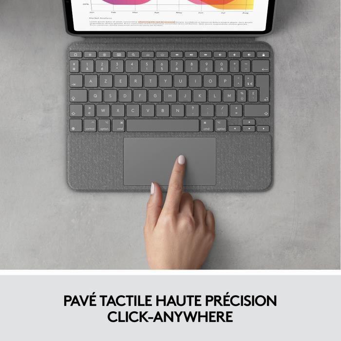 Clavier et étui - Tablette - Logitech - COMBO TOUCH IPAD AIR 5TH GEN - APPLE - Paloma Tech