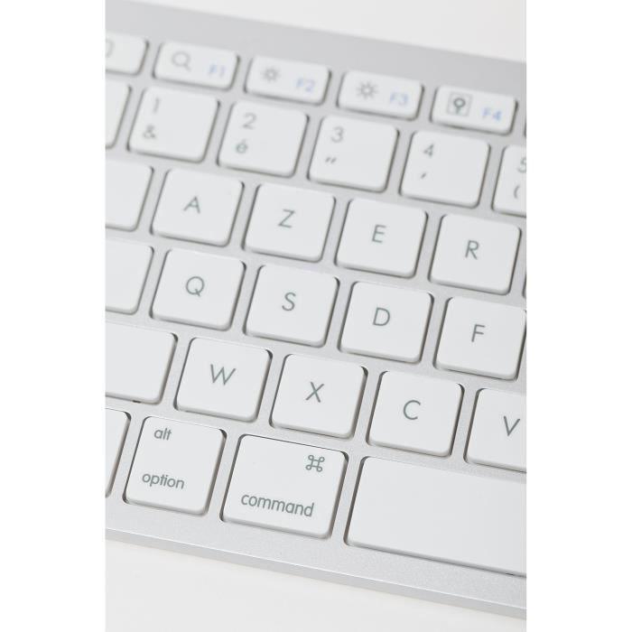 Clavier Filaire - BLUESTORK - MINI MAC - Compact - Compatible Mac - Blanc - Paloma Tech