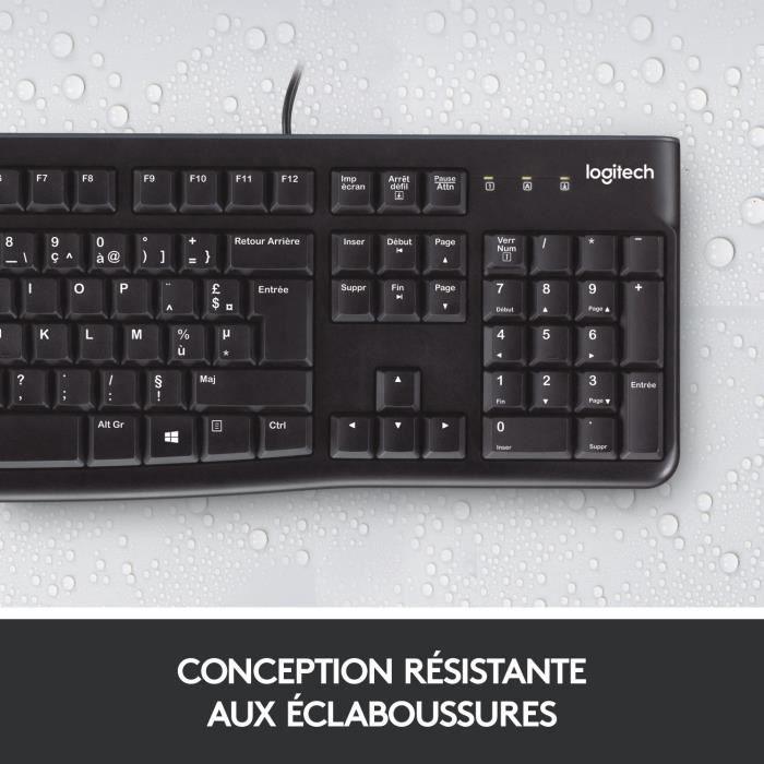 Clavier filaire - Logitech - K120 Business - AZERTY - Noir - Paloma Tech