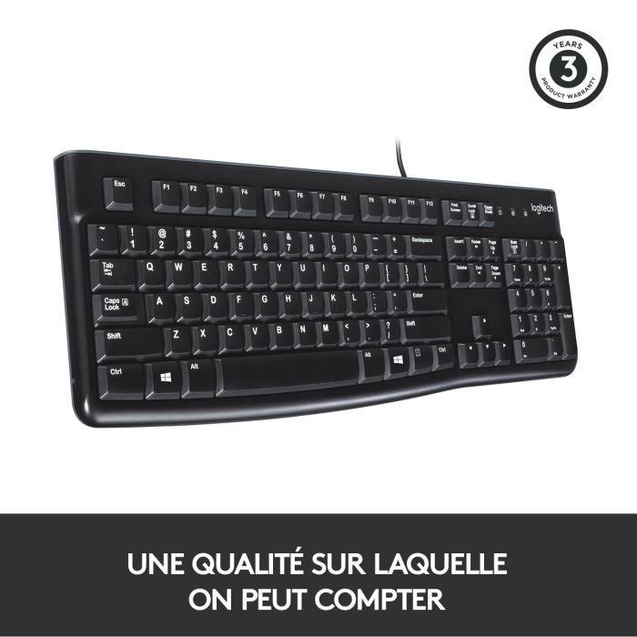 Clavier filaire - Logitech - K120 Business - AZERTY - Noir - Paloma Tech