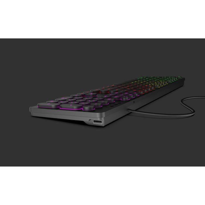 Clavier filaire RGB - MOBILITY LAB - ML306858 - AZERTY - Touches rondes - Noir - Paloma Tech