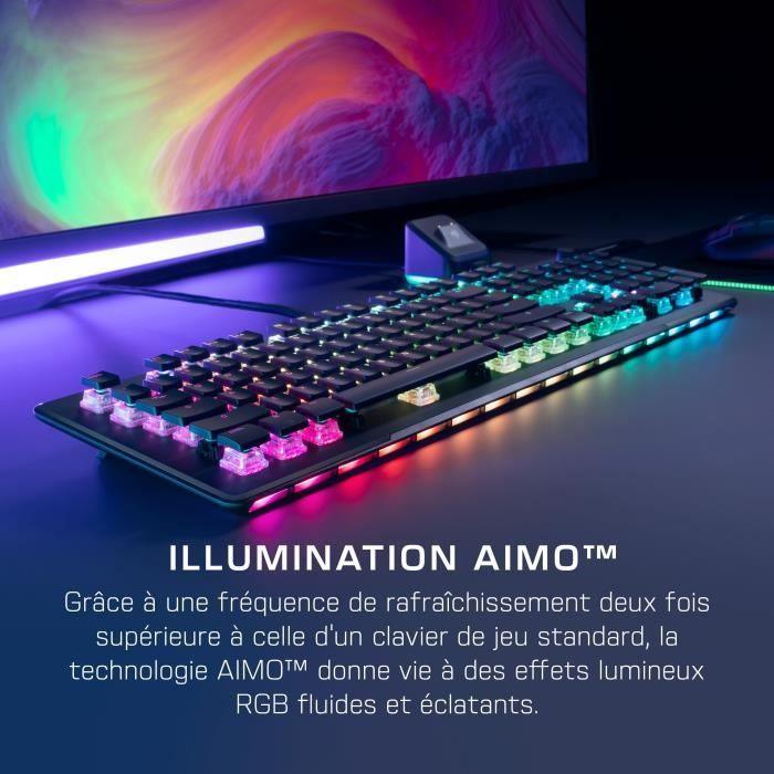 Clavier gamer optique et mécanique - ROCCAT - ROC-12-004 Vulcan II Max - Linéaire - Éclairage RGB - Noir - Paloma Tech