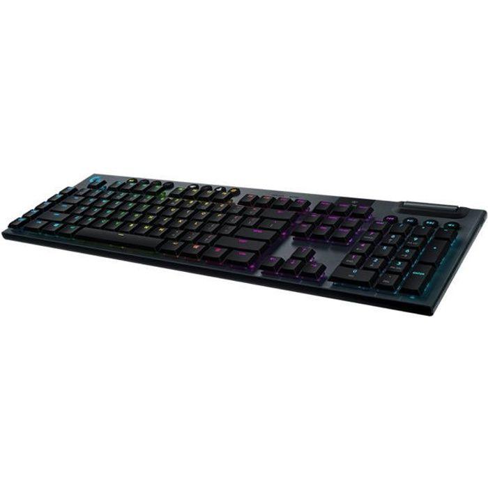 Clavier gamer - Sans fil - Logitech G - G915 Lightspeed - Mécanique - GL CLICKY SWITCH - Rétroéclairé - AZERTY - Noir - Paloma Tech