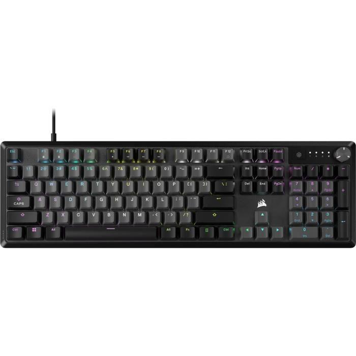 Clavier gaming mécanique - CORSAIR - K70 CORE RGB - Switchs linéaires CORSAIR Red - Insonorisation - Molette rotative - Gris - Paloma Tech