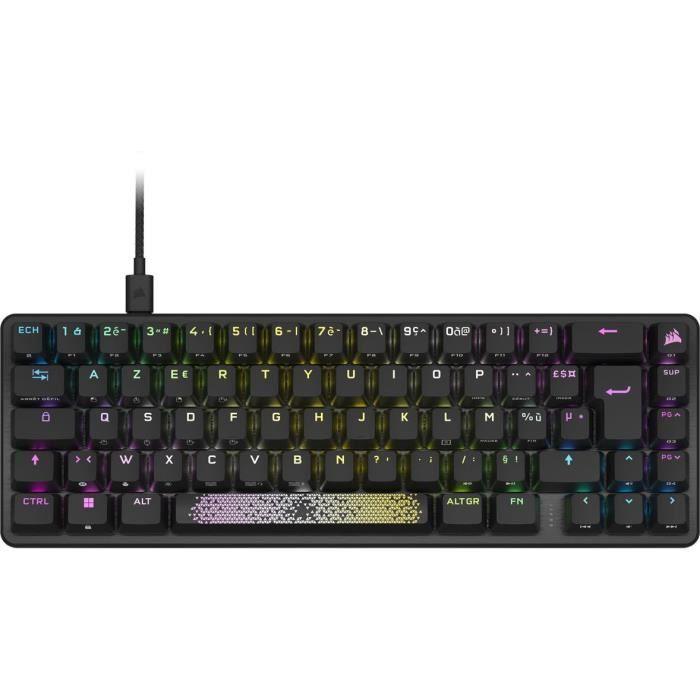 Clavier gaming optique et mécanique - CORSAIR - K65 PRO MINI - Rétroéclaire LED RGB - Switchs CORSAIR OPX - Noir - Paloma Tech