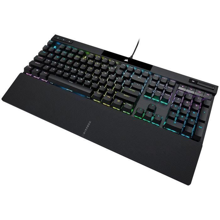 Clavier Gaming optique-mécanique - AZERTY - CORSAIR - K70 PRO OPX - Rétroéclairage LED RGB - Noir (CH-910941A-FR) - Paloma Tech