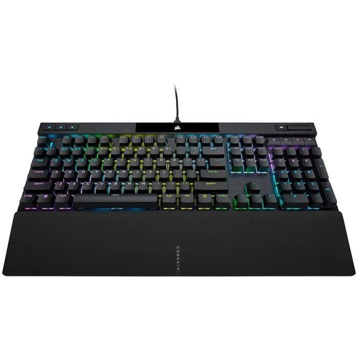 Clavier Gaming optique-mécanique - AZERTY - CORSAIR - K70 PRO OPX - Rétroéclairage LED RGB - Noir (CH-910941A-FR) - Paloma Tech