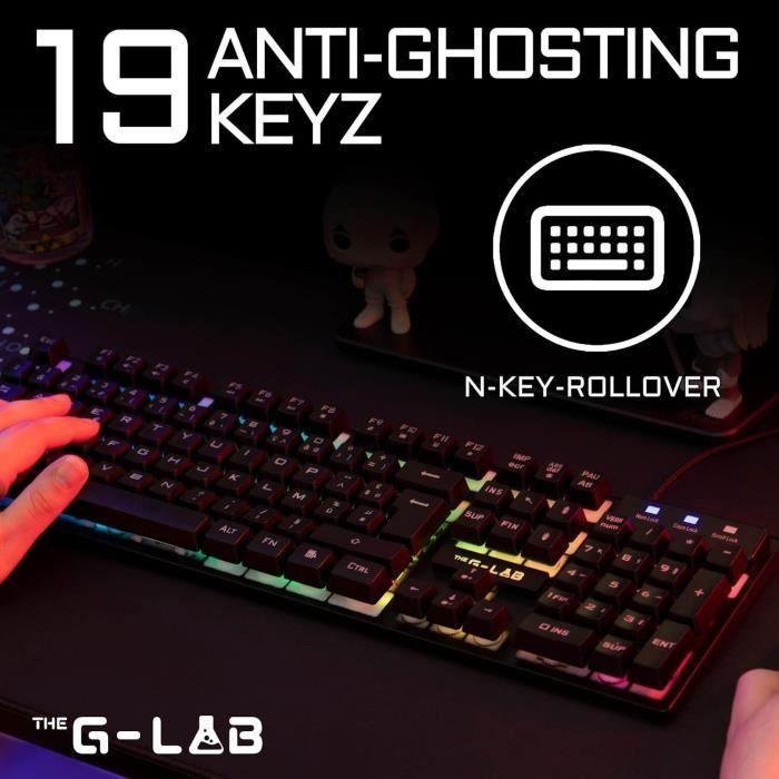 CLAVIER LED GAMING KEYZ-CAESIUM NUMER GLAB - Paloma Tech