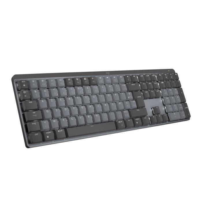 Clavier Logitech MX MECHANICAL - Clavier mecanique sans fil retroeclaire - Connexion Bluetooth ou avec recepteur Logi Bolt - Paloma Tech