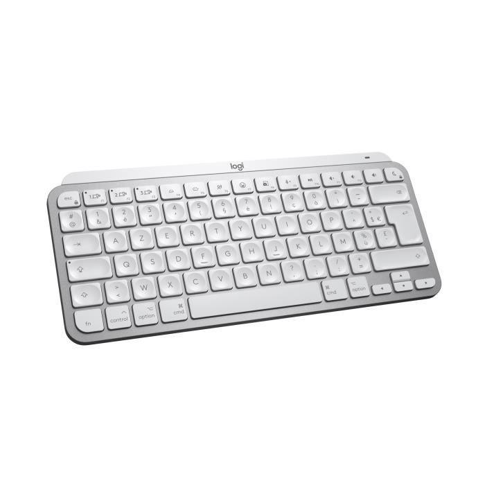 Clavier Logitech sans fil MX Keys Mini pour Mac compact, Bluetooth, rétroéclairé - Paloma Tech