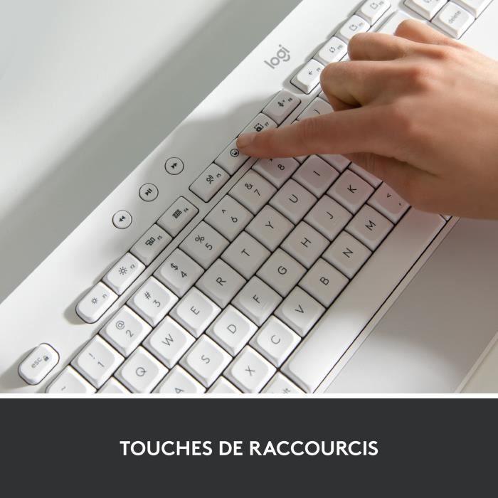 Clavier Logitech Signature K650, Clavier sans fil Ergonomique Entier avec Repose-Poignets - Blanc - Paloma Tech