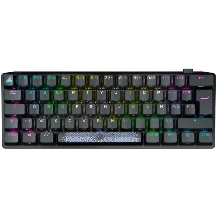 Clavier mécanique Gaming - CORSAIR - AZERTY - K70 PRO MINI Wireless - RGB LED - CHERRY MX Red - (CH-9189010-FR) - Paloma Tech