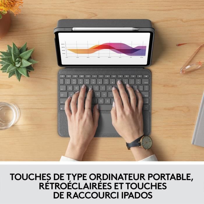 Clavier pour tablette Logitech Folio Touch pour iPad Air (4th et 5 th génération)