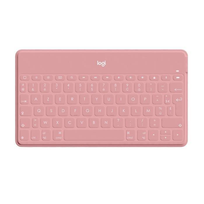 Clavier - Sans fil - Logitech - Keys to Go - 180g - AZERTY - Rose - Paloma Tech