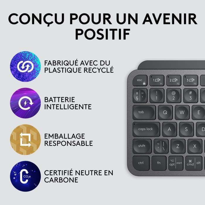 Clavier - Sans Fil - Logitech - MX Keys Mini - rétroéclairé - AZERTY - Noir - Paloma Tech