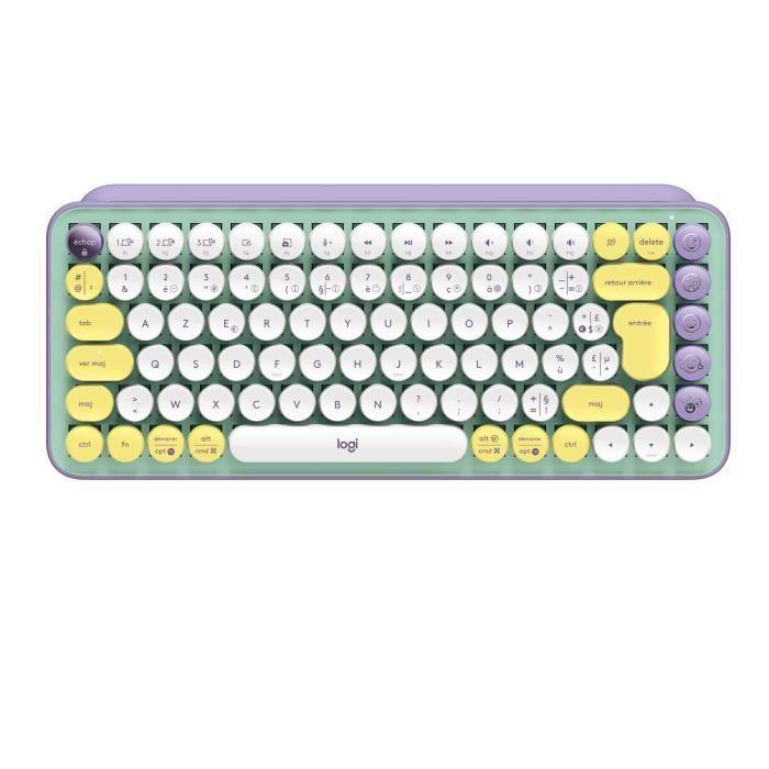 Clavier - Sans fil - Logitech - Pop Keys - Mécanique - Touche Emoji - Menthe - Paloma Tech