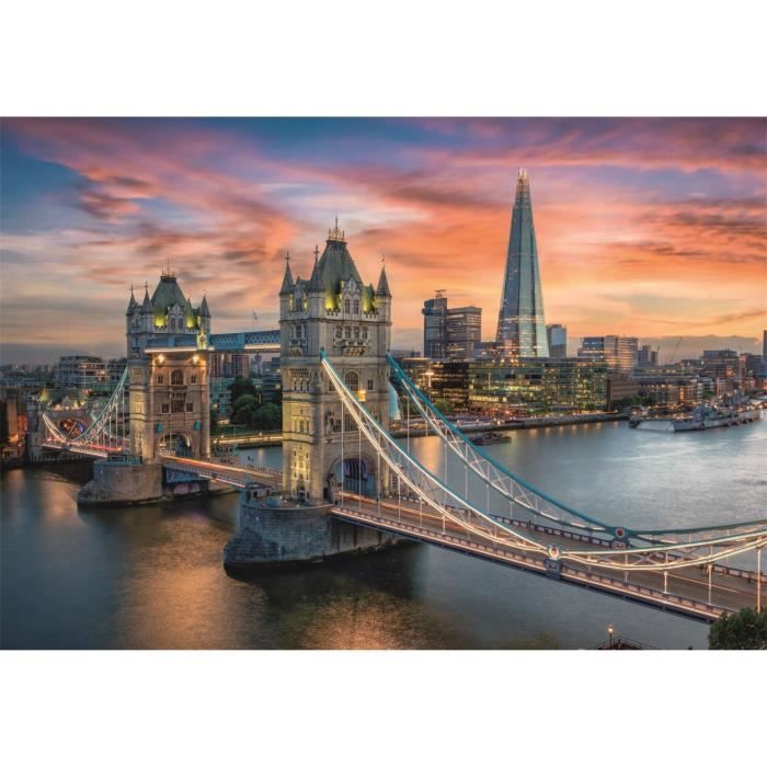 Clementoni - 1500p London Twilight - 59,2 x 84,3 cm - Avec poster