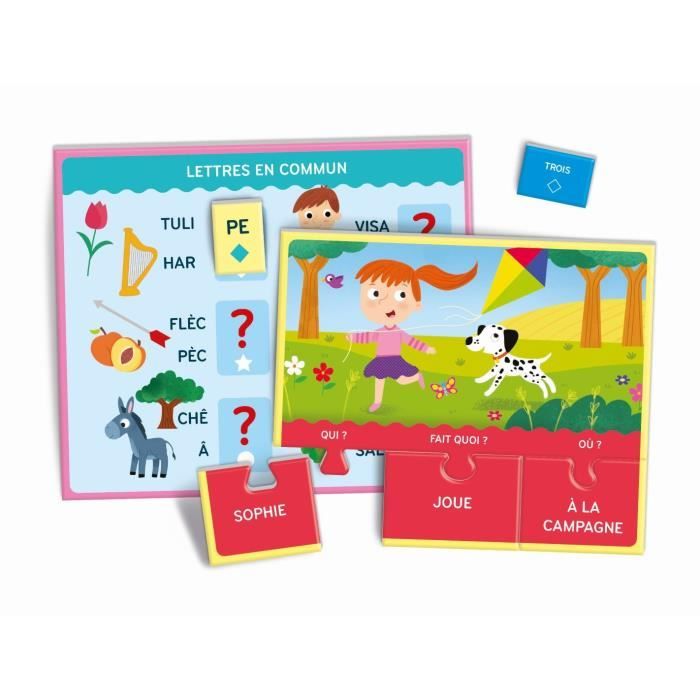 Clementoni - Coffret Jeux de lecture - Jeux d’association et de reconnaissance - Dés 4 ans