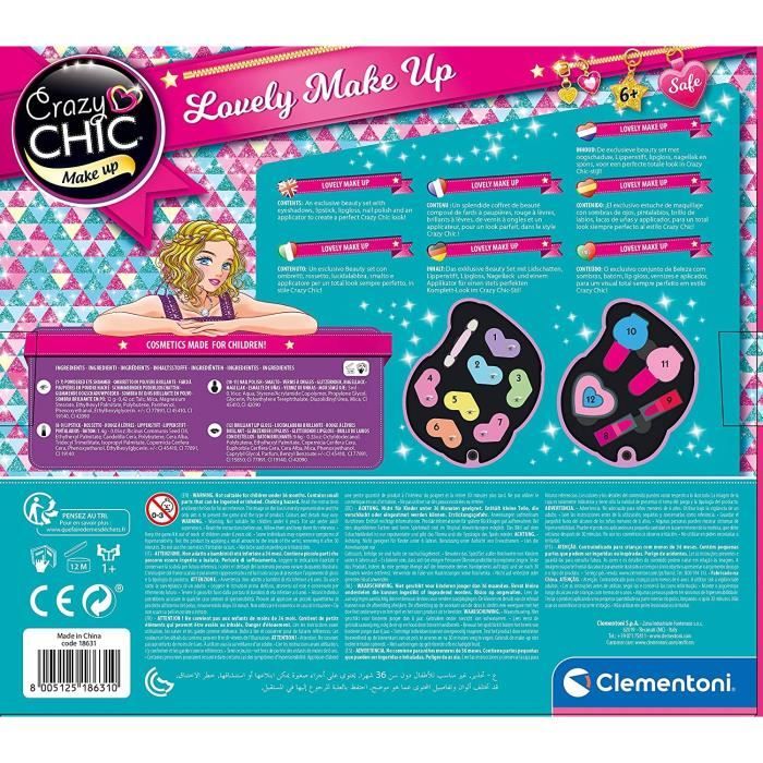 Clementoni - Crazy Chic - Palette de maquillage Sirene - 2 palettes de fards a paupieres