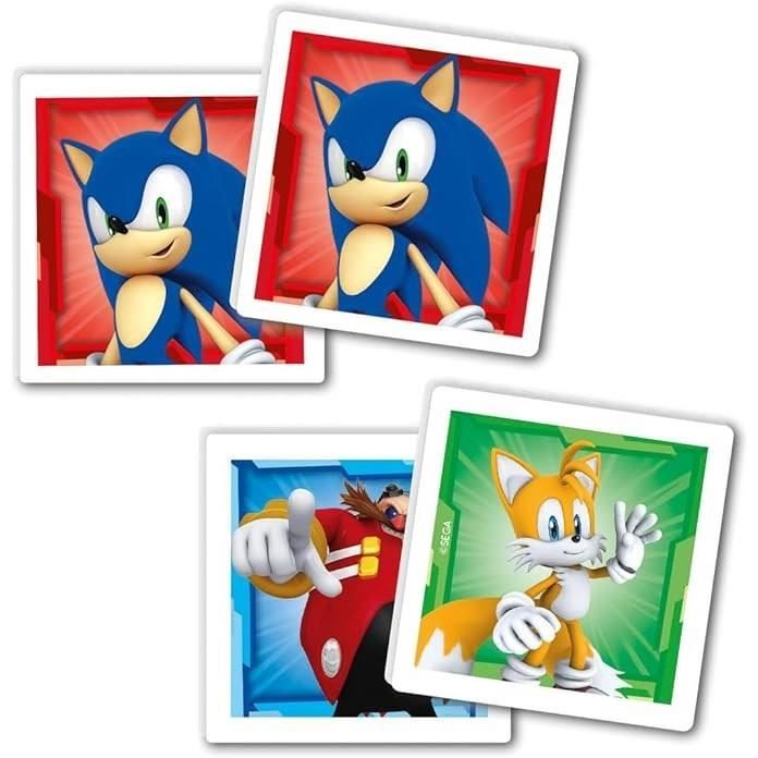 Clementoni - Edukit - Sonic - Coffret apprentissage 4 en 1 - 2 puzzles 1 mémo 1 jeu de 6 cubes - Fabriqué en Italie