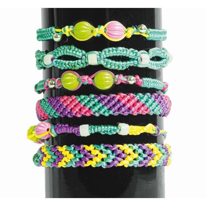 CLEMENTONI - Friendship bracelets Mania- Créer tes bracelets de l’amitié - Dés 7ans