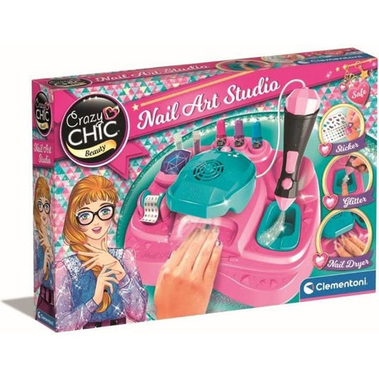 Clementoni - Nail art studio - Machine a paillettes + secheuse vernis - Vernis inclus