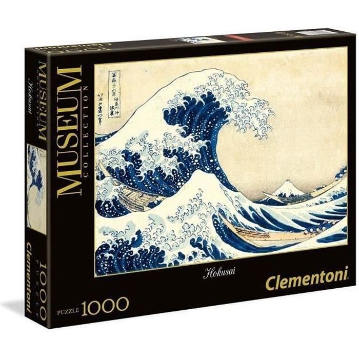 Clementoni - Puzzle 1000 pieces - Hokusai: La Vague - Collection Museum - Fabriqué en italie