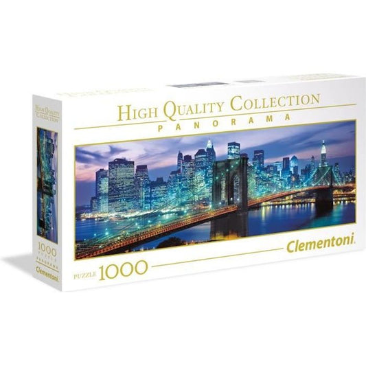 Clementoni - Puzzle Panorama - 1000 pieces - New York Brooklyn Bridge - Architecture et monument - Adulte - Fabriqué