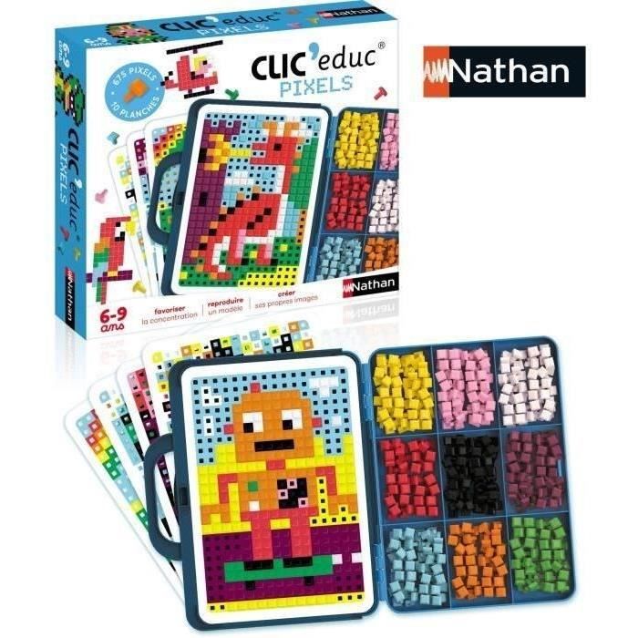 CLIC EDUC PIXELS - Jeu de création - NATHAN - Reconnaissance des couleurs et imagination!