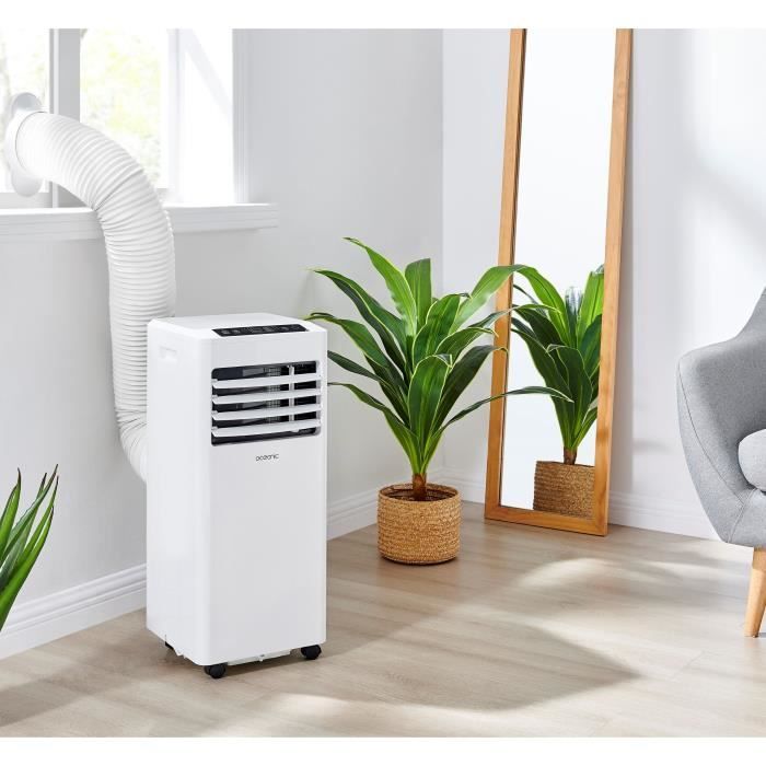 Climatiseur mobile OCEANIC - 7000 BTU - 2050W - Déshumidificateur - Programmable - Classe énergétique A - Monobloc