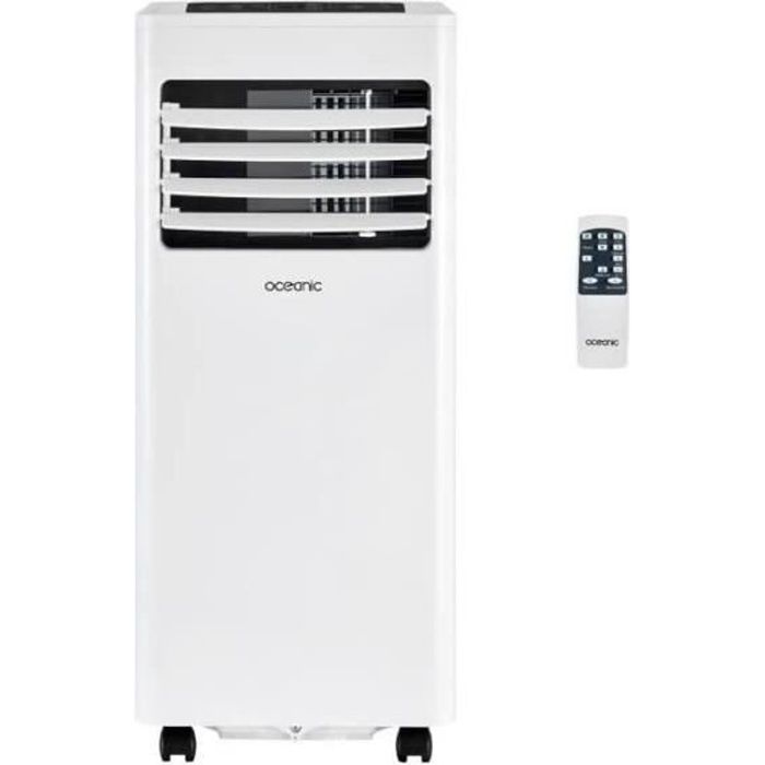 Climatiseur mobile OCEANIC - 7000 BTU - 2050W - Déshumidificateur - Programmable - Classe énergétique A - Monobloc