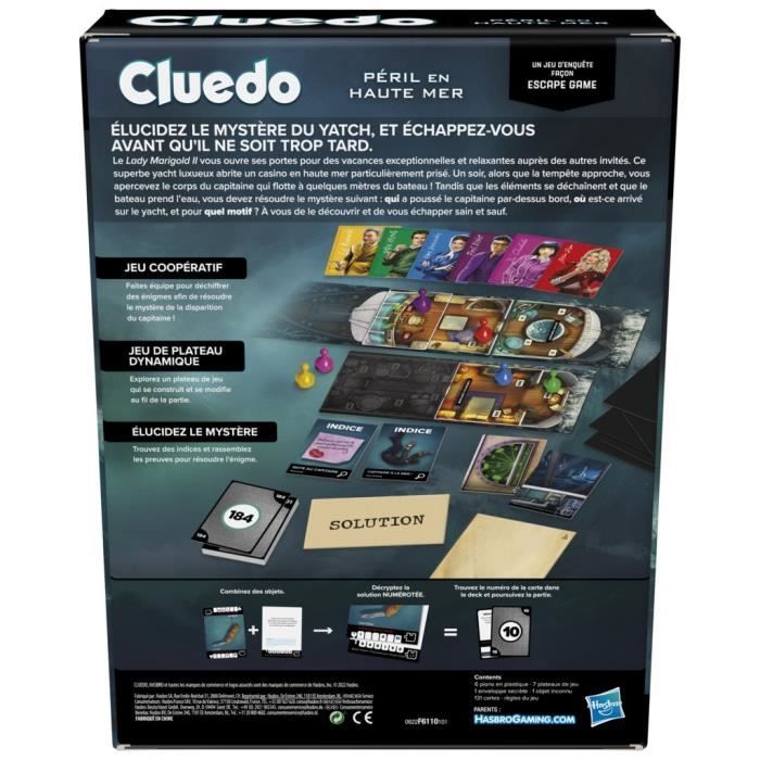 Cluedo Escape: Péril en haute-mer - Jeu de société stratégie