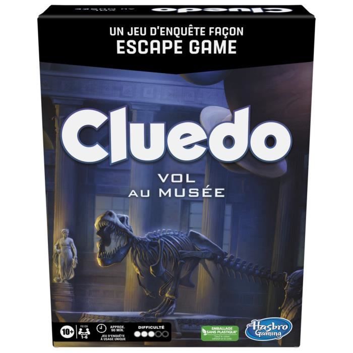 Cluedo Escape Vol au musée - jeu d’enquete façon Escape Game - jeu de plateau coopératif familial - a partir de 10 ans