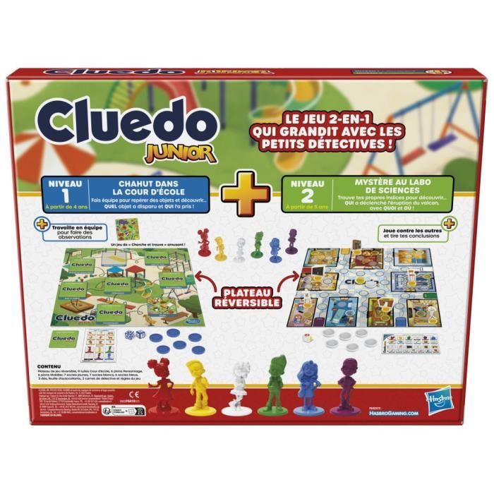 Cluedo Junior 2-en-1 - Jeu de société junior - jeu de réflexion