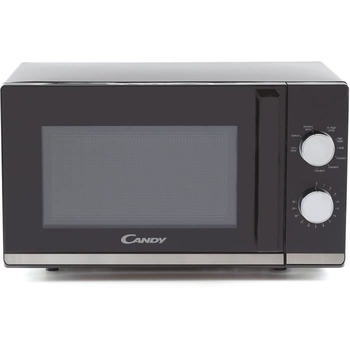 CMG20TNMB Micro-ondes Gril CANDY Moderna 20L 700W - Gril 900W - UI mécanique 6 niveaux de puissance - Fonction Décongélation poids - Paloma Tech