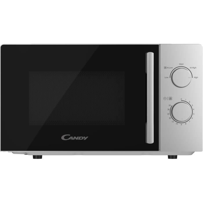 CMW20SMSLI Micro-ondes Mono CANDY Idea - 20L - MO : 700W - UI mécanique - 5 niveaux de puissance - Silver - Paloma Tech