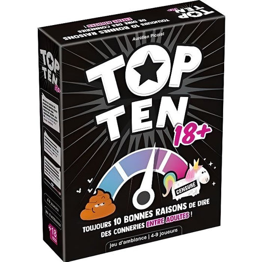 Cocktail Games | Top Ten 18 + | Jeu de société | a partir de 14 ans | 4 a 9 joueurs | 30 minutes